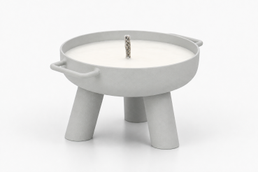 Fire Potty lichtgrau pulverbeschichtet Ø 17,5 cm